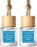 C Classy Hanging Car Air Freshener 2 Pack, Cabana Hotel Scent Essential Oil Diffuser, Long-Lasting Fragrance,Cute Glass Bottle Car Accessories for Women & Men, Made in USA