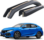 Goodyear Shatterproof in-Channel Window Deflectors for Honda Civic 2016-2021 Hatchback, Rain Guards, Window Visors for Cars, Vent Deflector, Car Accessories, 4 pcs - GY008119