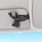 Sunglass Holder for Car Visor, Black, 2 Packs | Suede Cloth, Magnetic, Organizer for Car Accessories