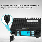 MB1 CB Radio Kit, Noise Cancellation AM/FM Mini CB Radio with Antenna, 12V/24V Cigarette Lighter Plug, 7-Color Screen, Emergency Channel 9/19, VOX, Auto-Scan, for Truckers
