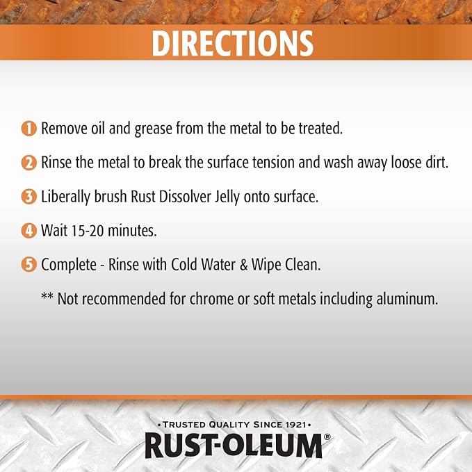 Rust Dissolver Jelly | Heavy-Duty Corrosion Remover for Metal Tools, Cars, Bikes, Grills, Bolts, Firearms & More | 8 oz