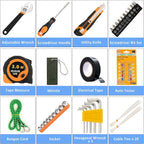 82Pcs Car Roadside Emergency Kit with Jumper Cable - Automotive Safety Kit with Shovel