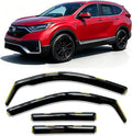 in-Channel Window Visor for 2017-2022 Honda CRV CR-V Rain Guards | Window Deflectors, Vent Visors, Dark Smoke, Window Tinted, Sun Shade