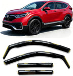 in-Channel Window Visor for 2017-2022 Honda CRV CR-V Rain Guards | Window Deflectors, Vent Visors, Dark Smoke, Window Tinted, Sun Shade