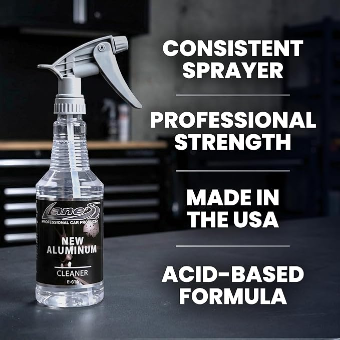 LANE'S New Aluminum Car Wheel Cleaner and Brightener | 16oz (Pack of 1) | Acid Rim Cleaner, Shines & Eliminates Hard Scrubbing | Brake Dust, Oxidation & Rust Remover for Cars, SUVs, Trucks, and More