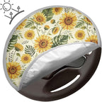 Sunflower Steering Wheel Sun Shade Cover Keep Cool Steering Wheel Sun Block Anti-Heat Aluminum Foil Steering Wheel Cover Steering Wheel Sun Heat Shield for SUV Truck Van