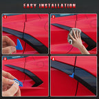 Car Door Edge Guards,Car Door Corner Protector Pads Compatible with Corvette C8 Stingray Z06 Z51 2020 2021 2022 2023 2024,Door Middle Protrusion,V-Shaped Anti-Collision (Blue)