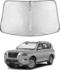 Windshield Sunshade Compatible for Nissan Armada 2017-2022 2023 2024, Sun Visor for Front Windshield & Window Sun Shade Cover, UV Heat Blocker & Protector, Car Accessories