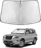 Windshield Sunshade Compatible for Nissan Armada 2017-2022 2023 2024, Sun Visor for Front Windshield & Window Sun Shade Cover, UV Heat Blocker & Protector, Car Accessories