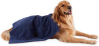 Pet Grooming Towel Collection Absorbent Microfiber X-Large, 41x23.5", Embroidered Navy