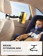 Car Headrest Tablet Holder - [3 in 1 Extension Arm] Adjustable Tablet Car Mount for Back Seat, Gifts Road Trip Essentials for Kids, for 4.7-11" Devices, iPad Pro Air Mini, Galaxy, Fire HD