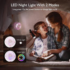 8000mAh Portable Stroller Fan, 27H Ultra-long Battery Life Detachable 4 Speed 360°Rotate LED Night Light with 2 Modes, USB Rechargeable Handheld Cooling Fan for Travel/Car Seat/Bedroom