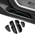 Door Side Storage Box Compatible with 2019-2025 Toyota RAV4 Accessories, Front & Rear 4PCS Door Handle Insert Organizer Tray, TPE Phone Pockets Fit for RAV 4 RAV-4 Accessories