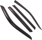 WD2-519 Dark Smoke 4 Pcs Set Window Visor (Outside Mount) Deflector Rain Guard Compatible with 2007-2013 BMW X5