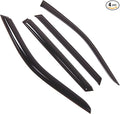 Outside Mount Window Vent Visors Rain Guards Compatible with BMW X5 2007-2013 | Side Window Wind Deflectors Rain Shields | Black Tinted, 4 Pcs Set, BGWV-519