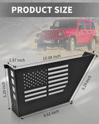 Metal Storage Boxes Compatible with 2007-2018 Jeep Wrangler JK JKU 2/4 Door, 2 Pack Front Door Side Insert Organizer Pockets for Jeep Saggy Net Replacement(Black)