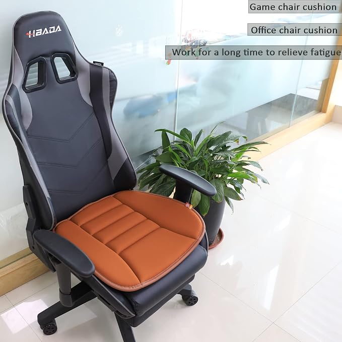 Car Seat Cushion Pad for Driving, Chair Cushion for Office/Truck with Memory Foam, Seat Cushion Comfortable and Durable, Coffee