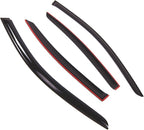WD2-706B Dark Smoke 4 Pcs Set Window Visor (Outside Mount) Deflector Rain Guard Compatible with 2017-2018 Lexus ES350
