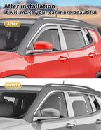 in-Channel Window Rain Guards Fit for Jeep Compass 2017 2018 2019 2020 2021 2022 2023 2024 2025 Extra Durable Window Deflectors Window Visors Vent Shades Vent Visors Car Accessories