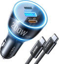 200W Car Charger USB C Fast Charge [GaN] PD 140W Fast Car Charger USB C, Cigarette Lighter Adapter for Multi Device, for iPhone 17 16 15 14 13 12, MacBook Pro, Laptop, iPad, Samsung S26 S25