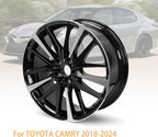New 19x8" 19 Inch Aluminum Alloy Wheel Rim for Toyota Camry 2018-2022, OEM Design, Alloy Replacement Wheel, Super Duty Car Rims Replacement | Direct Fit - OE Stock Specs, Gloss Black
