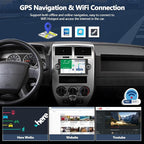 4G+64G Car Radio for Dodge Ram 1500 2500 3500 2006 2007 2008 with Wireless CarPlay Android Auto, 6.2 inch HD Touch Screen Car Stereo with Bluetooth 5.0 32EQ GPS WiFi FM Backup Camera