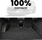 Trunk Mat with Backrest Mat for Chevrolet Chevy Traverse 2018-2023/Traverse Limited 2024, All Weather TPE Custom Fit Cargo Mat Trunk Liner with Backrest Mat, Black