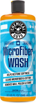 Microfiber Wash Detergent, Concentrated, Fresh Citrus, 32 oz | Microfiber-safe concentrate for towels, mitts, and pads; lifts dirt, grease, and wax, restores softness, no softener needed