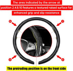 Car Steering Wheel Cover - Integrated Carbon Fiber Pattern Protective Sleeve with Hub Cap Anti-Slip Design - Fits 99% of Models Suitable for 14-16 Inch Sedans, SUVs, and Trucks Interior Accessories