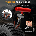 Heavy Duty Tire Plug Kit - 98pcs All-in-One Universal Tire Repair Kit for Tubeless Flats, Emergency Tire Patch Kit for Car, Truck, SUV, ATV, Motorcycle, Trailer & RV