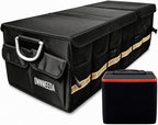 90L Large Car Trunk Organizer with 30L Removable Leakproof Cooler Bag, Collapsible Storage Bin with Lid & Dividers, Heavy Duty Accessories for SUV Sedan, Ideal for Grocery Camping Road Trip