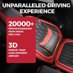 Black Red Car Seat Covers Full Set - Faux Nappa Leather Seat Covers for Cars, Breathable Waterproof Front Seats with Lumbar Support and Rear Seat Cover, Fit for Automotive Sedans SUVs Pickups