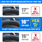 4-Pack 16 Inches Wheel Rim Cover Hubcaps,Redesign Fashion Style Replacement Hubcaps,Car Truck SUV Hub Accessories, Blue&Black