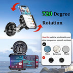Car Phone Holder Mount with Vibration Dampener | [Camera Friendly] [1s Lock & Release] Twist-Lock Suction Cup Base for Vehicle Windshields, Fit 5.4''-7.2'' Smartphones