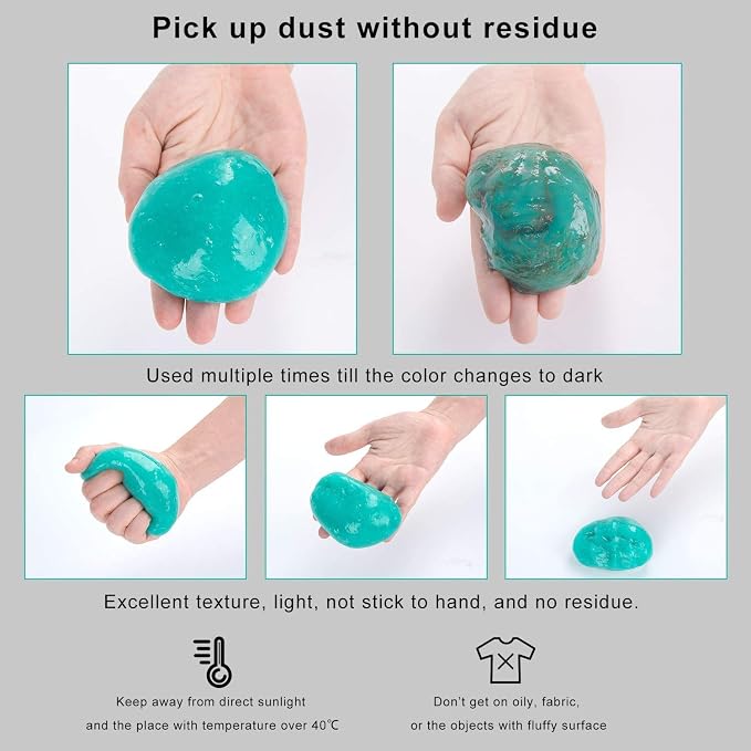 Keyboard Cleaning Gel Keyboard Cleaner Adheres to Dust and Debris in The Crevices of The Keyboard, Also Suitable for Car Interior Cleaning, Office Cleaning, Electronics Cleaning