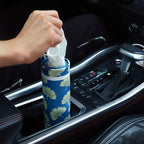 Car Tissues Holder with Facial Tissues - 4 PK - Travel Tissue Tubes Box Container Perfect Fit for Car Cup Holder Car Tissues Cylinder (Blue)
