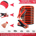 Car Emergency Kits for Vehicles with Jumper Cables Automotive Safety Kits | Roadside Emergency Car Kit headlamp, Reflective Triangle, Safety Hammer, Folding Shovel, Ideal Gifts for New Drivers