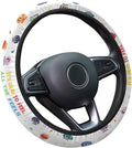 Colorful Emotion Icon Steering Wheel Cover, Polyester Car Wheel Grip, Universal 15 Inch for Cars SUVs Trucks