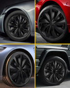 Hubcaps,17 inch hubcaps Set of 4, Wheel Rim Cover ABS Material, Snap On Car Truck SUV Replacement, for Toyota Camry Nissan Mazda etc, Black