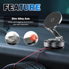 Magnetic Phone Holder for Car,360° Adjustable Car Phone Mount with Vacuum Suction Cups Compatible with iPhone 16/15/14/13/12,Cars Phones Holder Mount for Dashboards