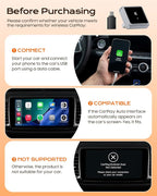 Mini Wireless CarPlay Adapter for iPhone Apple, USB-A/C Plug & Play | Go Wireless with Factory Wired Apple CarPlay, Fast Auto Connect, Low Latency, Compatible with iOS 10+ & 2015+ Cars, Gray