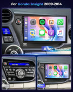 4+64G Android 15 Radio for Honda Insight 2009-2014 Wireless CarPlay Android Auto Car Stereo 5G WiFi GPS AHD Backup Camera Bluetooth 5.0 FM RDS DSP
