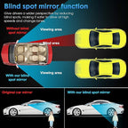 8 Pcs Blind Spot Car Mirror 360 Degree Adjustabe Glass Traffic Safety Rear View Mirror Convex Spot Frameless Adjustable Self Adhesive Angle for Larger Image Exterior Accessories (Rectangle)
