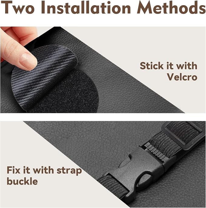 Upgraded 2 Pakc Large Car Tissue Holder PU Leather Tissues Box Cover Backseat Rectangular Napkin Holder for Car Fits for 120 Standard Kleenex Tissues Box for Car Organization Accessories Black