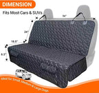 Dog Car Seat Cover for Back Seat, Waterproof Non-Slip Bench Protector for Dogs, Durable 600D Scratch Proof Seat Cover for Hair, Scratches, Travel and Daily Use in Mid-Size Cars, Mid-Size SUVs