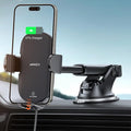 Suction Phone Mount Wireless Car Charger, 15W Dashboard Wireless Charger for Car, Compatible with iPhone, Samsung, LG and More