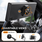 Extended Arm CD Slot CarPlay Screen Mount – Higher Viewing Position for Better Visibility, Extra Clearance for Various Dashboard Layouts, Compatible with 7"–10.26" CarPlay Displays