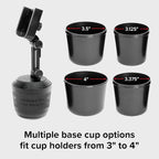 CupFone with Extension – Adjustable, Universal Cup Holder Cell Phone Mount Car & Truck Accessory – Best Design for iPhone & Smartphone Charging – Rose Gold Metal Knobs
