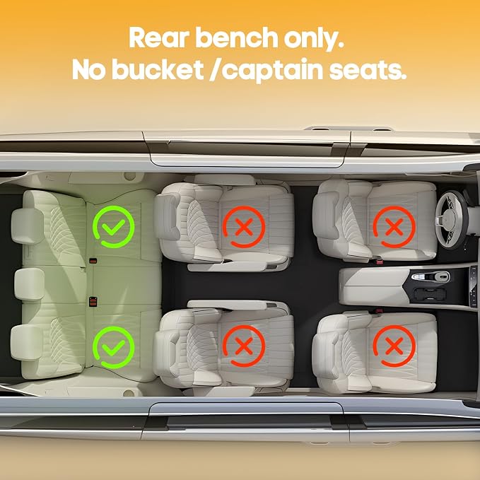 Large Dog Car Seat, Back Seat Extender for Dogs with 3 Mesh Windows, Waterproof Medium Carseat for Dogs with Hard Bottom, Pet Seat Cover for Cars, Trucks and SUVs