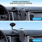 Cell Phone Holder Long Arm Dashboard Windshield Car Phone Holder Anti-Shake Stabilizer Phone Car Holder Compatible with Phone Smartphone Grey